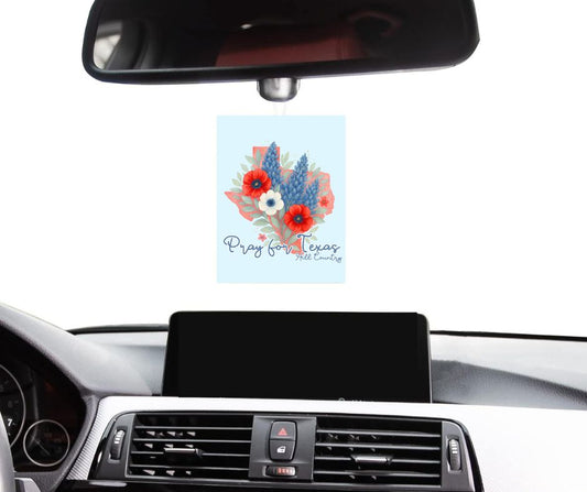 Pray for Texas- Felt Air Fresheners – 4" x 3"
